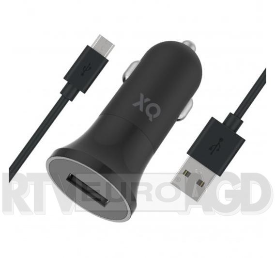 Xqisit ładowarka USB 2,4A czarny + kabel microUSB 36076