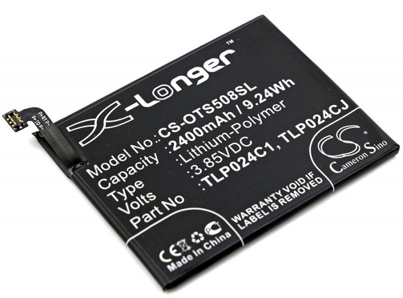 Фото - Акумулятор для мобільного CameronSino Alcatel One Touch Shine Lite / TLP024C1 2400mAh 9.24Wh Li-Polymer 3.85V (C 
