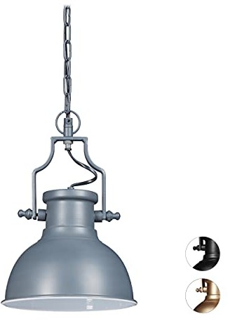 Relaxdays lampa wisząca Industrial Style, retro-Shabby Look, do jadalni, dekoracyjna, lampa wisząca LED  21 cm, 3 wariantach kolorystycznych 10020869_111