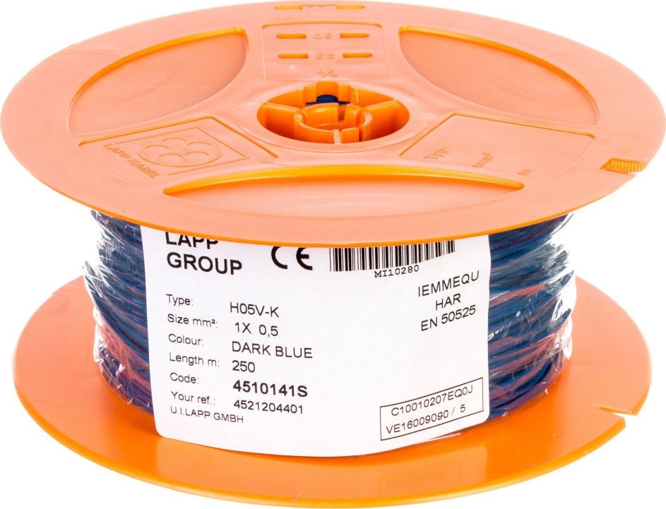 LAPPKABEL Przewód instalacyjny H05V-K 0,5 ciemnoniebieski 4510141S 250m 4510141S