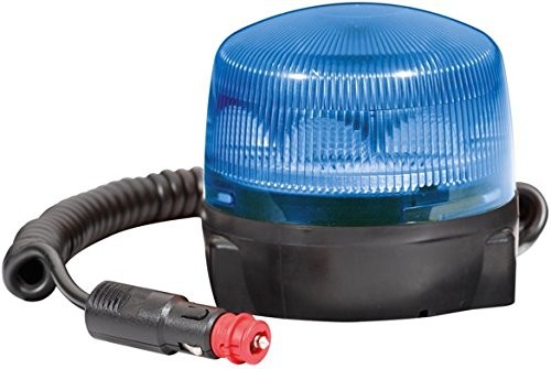 HELLA rotaled f (funkcja światła LED lampa sygnalizacyjno-ostrzegawcza), magnes mocujący, obracania, wytrzymały poliwęglan tarcza światła niebieska, czarna obudowa podstawa wykonana z gumy, 12 V/24 V, 2RL 010 979-121