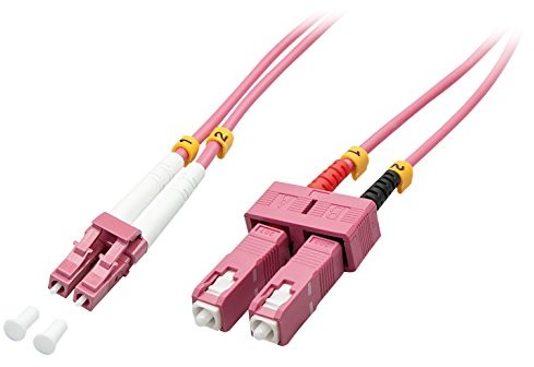 LINDY LWL-Duplex Kabel LC/SC OM4 2 m 50/125, Multi Mode 46361