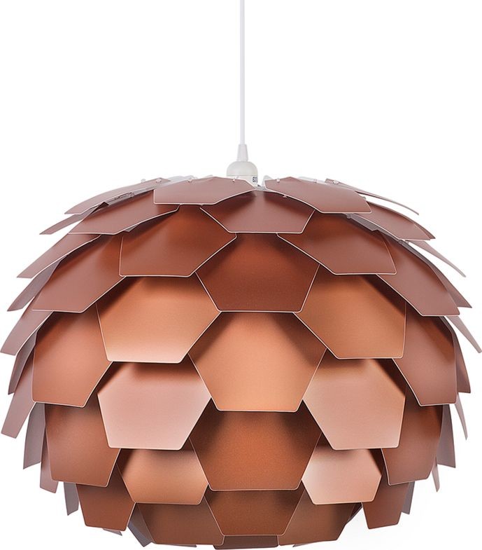 Beliani Lampa wisząca Lampa wisząca miedziana SEGRE duża 30519