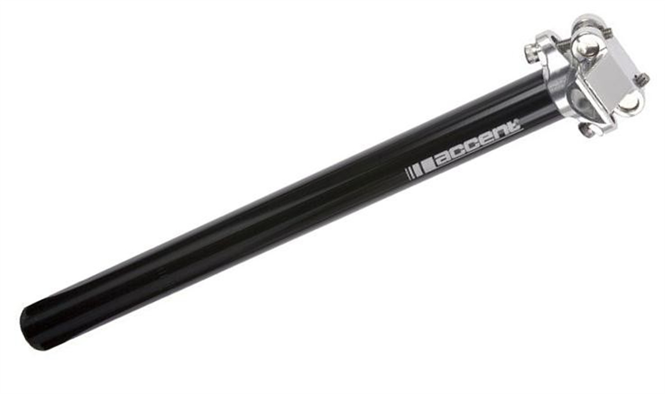 Accent Wspornik siodła SP-408 czarny / Długość: 400 mm / Średnica: 31,4