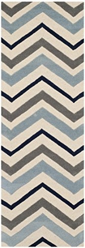 Safavieh cht749xMalta ręcznie ze wzorami dywan, wełna, kość słoniowa/ciemnoszary CHT749X-27