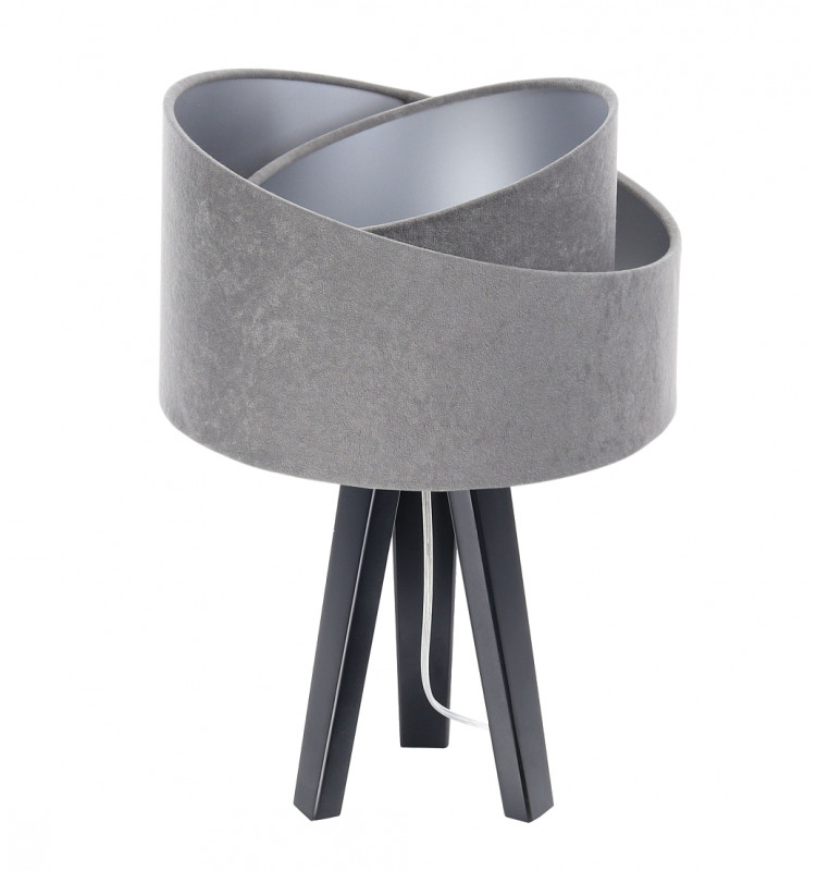 ImoLight Lampka stołowa mini-trójnóg czarny Awena Szaro-srebrna 060s-013cz