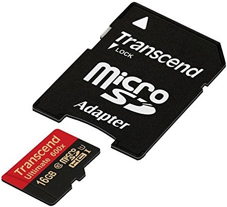 Transcend microSDHC Ultimate 16GB + adapter (TS16GUSDHC10U1)