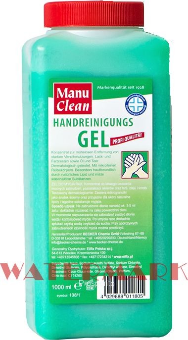 Clean EILFIX MANU żel BHP do mycia rąk 1L do mycia mocno zabrudzonych rąk