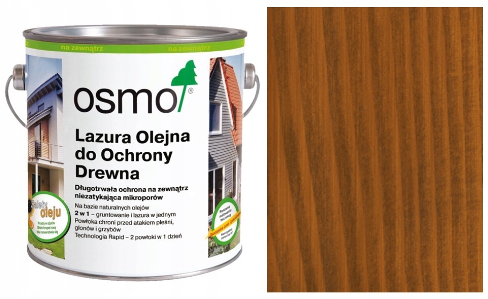 Lazura Olejna do drewna Osmo 2,5 L orzech 707