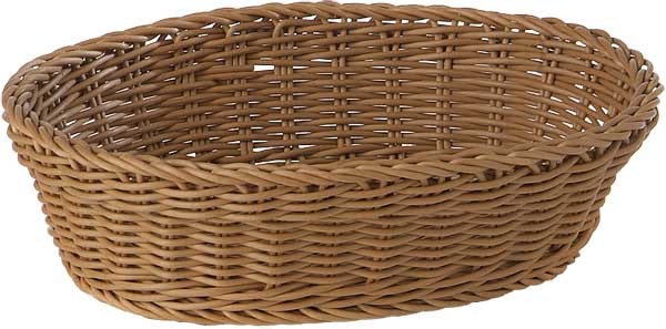 APS Koszyk owalny z polipropylenu 250x190x65 mm, brązowy | Profi Line 50801