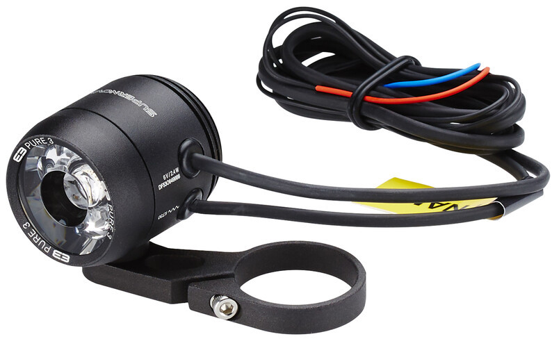 Supernova Supernova E3 Pure 3 Reflektor przedni z uchwytem do kierownicy, black  2021 Lampki na dynamo N-P3S-MBLK-HBM