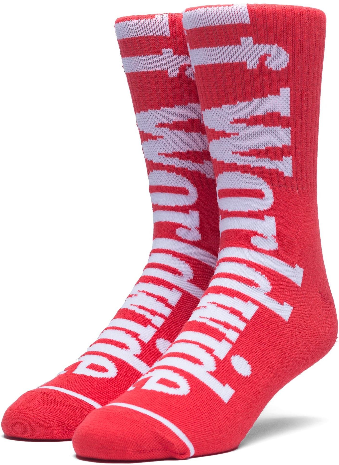 HUF skarpetki HUF COUNTRY CREW SOCKS Scarlet