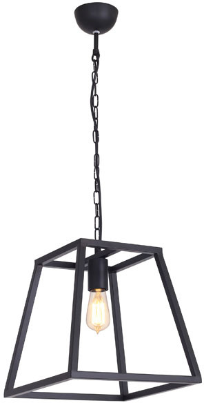 Luminex Lampa wisząca Frame 1 x 60 W E27 czarna 6517