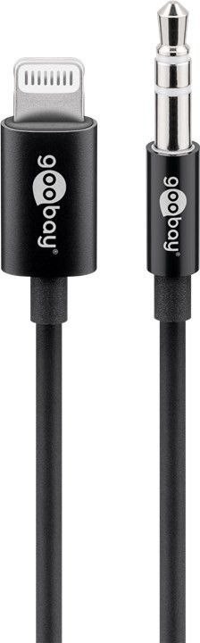 Goobay 66805 Apple Lightning audio connection cable, (3.5 mm) 1 m, Black 66805