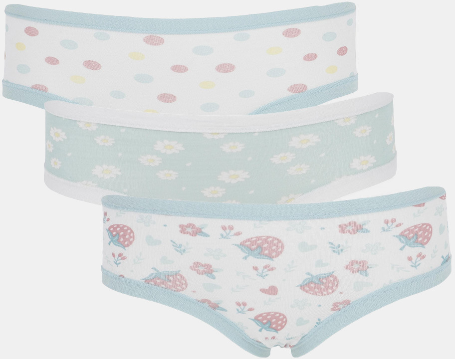 COTONELLA Trzypak majtek Basic Cotton Strawberry
