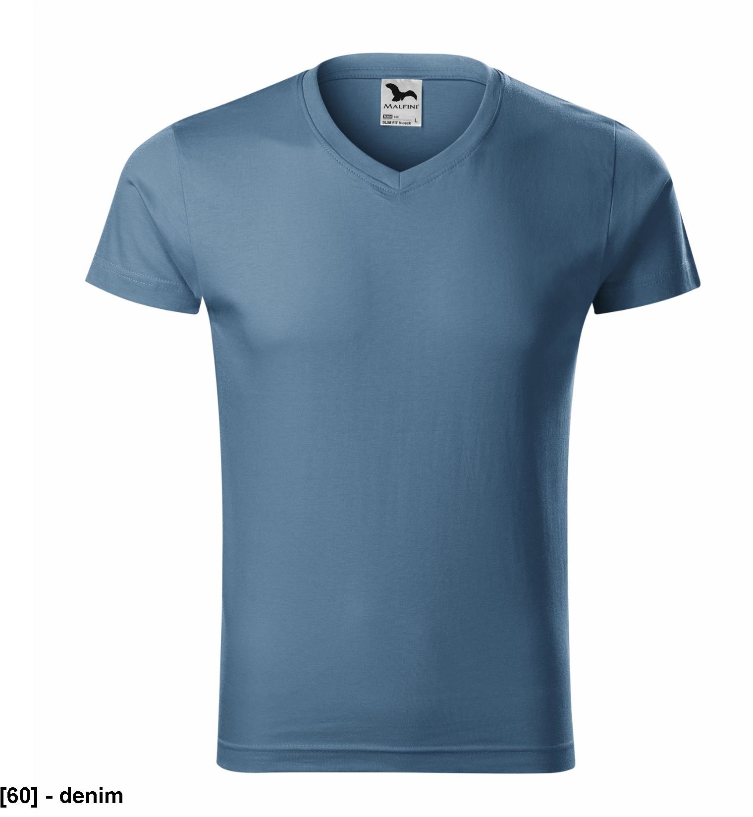 ADLER MALFINI Slim Fit V-neck 146 - Koszulka męska, 180 g/m, 14 kolorów - S-3XL Slim Fit V-neck 146