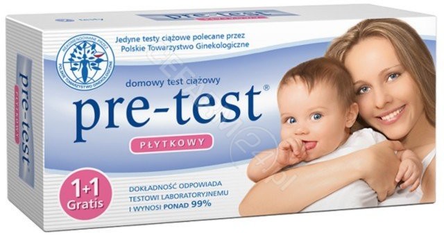 NORIS PHARMA Test ciążowy pre-test płytkowy x 1+1 szt GRATIS !