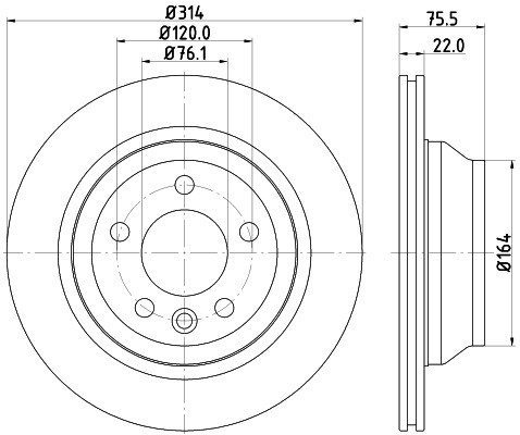 HELLA PAGID Tarcza hamulcowa PAGID 8DD355109-801