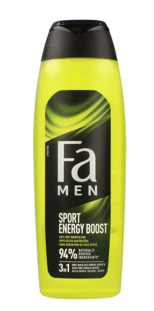 Schwarzkopf Fa Men Żel pod prysznic 3in1 Sport Energy Boost 750ml 125739