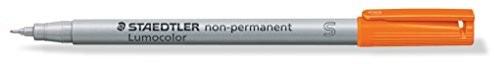 Staedtler 311 Lumocolor zestaw 10 cienkopisów uniwersalnych, końcówka S, średnica ok. 0.4 mm, niepermanentne, w opakowaniu kartonowym, pomarańczowy 311-4