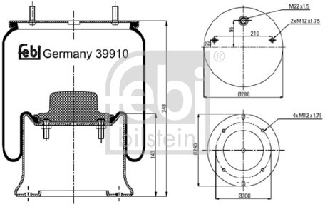 FEBI Mieszek, klimatyzacja FEBI 39910
