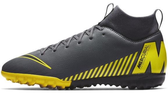 Nike Buty piłkarskie na nawierzchnię typu turf dla małych/dużych dzieci Jr. MercurialX Superfly VI Academy - Szary AH7344-070