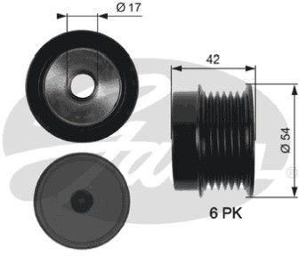 GATES Alternator - sprzęgło jednokierunkowe GATES OAP7035