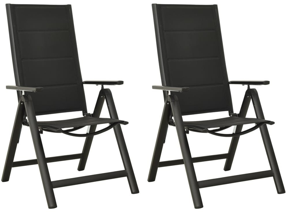 vidaXL Lumarko Składane krzesła ogrodowe, 2 szt., textilene i aluminium!! 312189