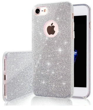 TelForceOne Nakładka Glitter 3in1 do iPhone X iPhone XS srebrna