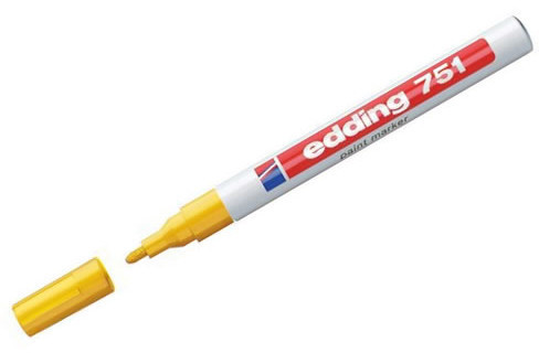 Edding Marker olejowy 751 ŻÓŁTY (końcówka okrągła 1-2 mm)