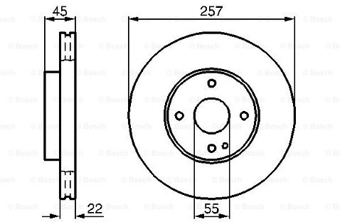 BOSCH Tarcza hamulcowa przednia, 0 986 478 638  0986478638