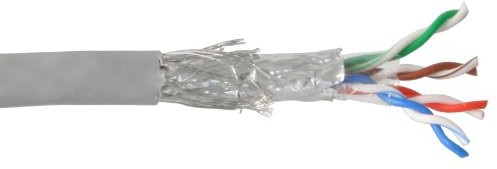 InLine Cat.5e kabel przyłączeniowy S-FTP, AWG24, szary CU, PVC, 100 m 73099U