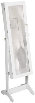 TecTake Szafka na biżuterię z lustrem biały 400764