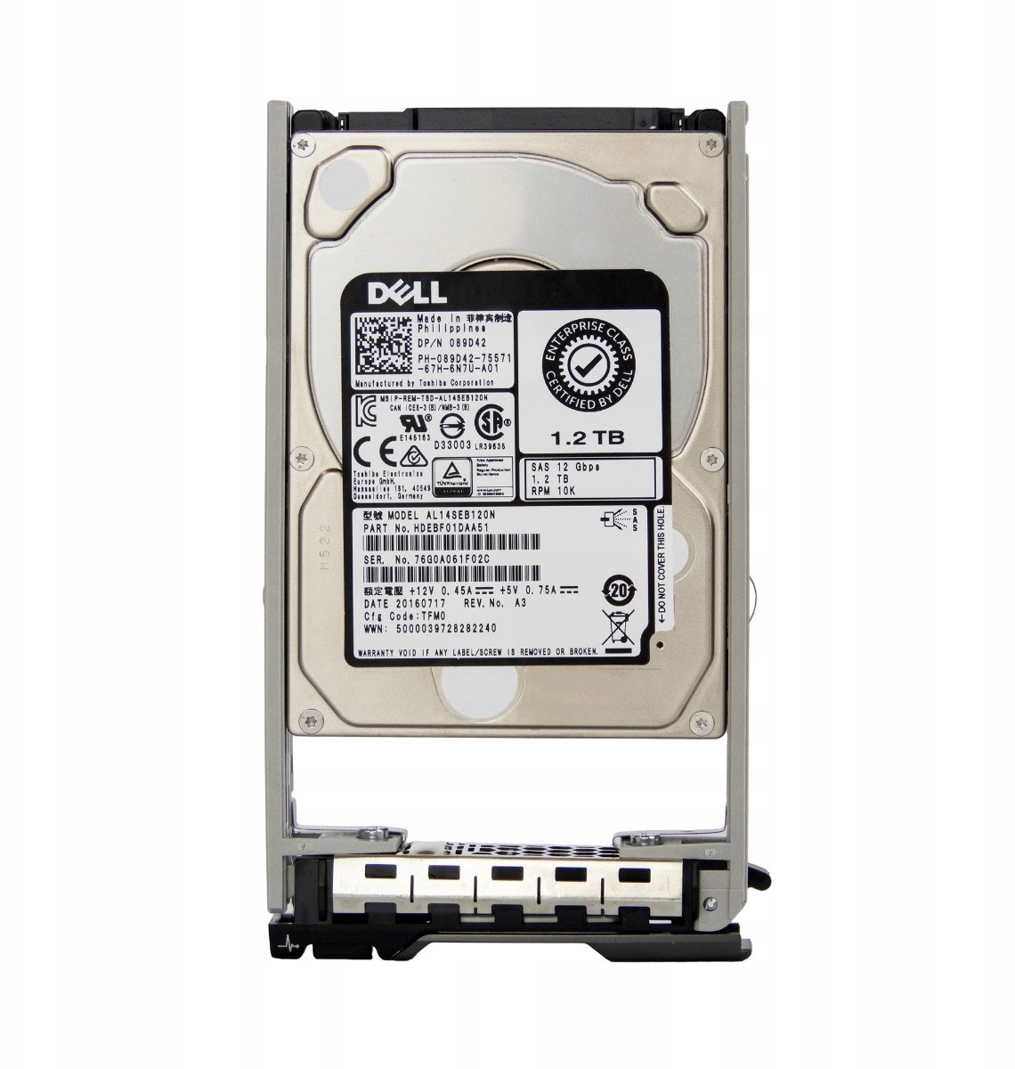 Dell 089D42 1.2TB 10k 128MB SAS-3 2.5' AL14SEB120N