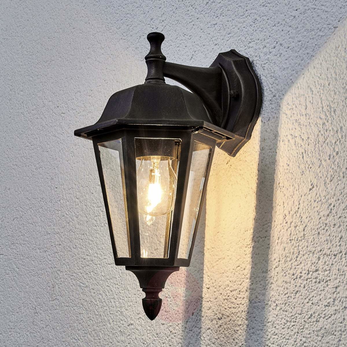 Lampenwelt LAMINA - zewnętrzna lampa ścienna w kolorze rdzy