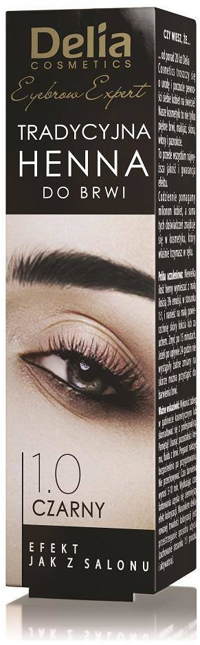 Delia Eyebrow Expert tradycyjna henna do brwi 1.0 Czerń 2g 98735-uniw