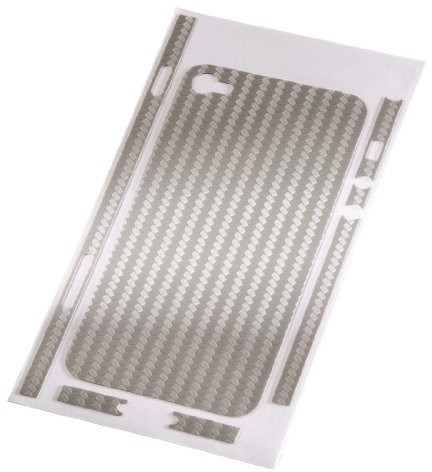 Hama Carbon folia Back Cover do Apple iPhone 4S Srebrny 4047443151575