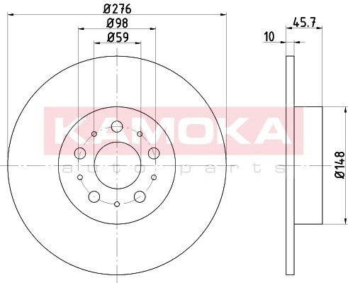KAMOKA Tarcza hamulcowa 103158 103158
