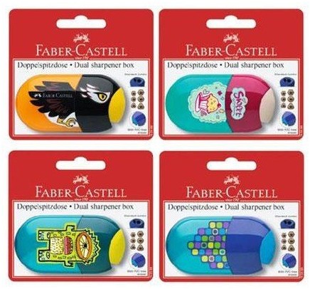 Faber-Castell temperówka z gumką do ścierania, mix wzorów
