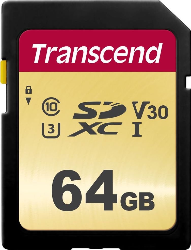 Transcend 500S SDXC 64GB UHS-I/U3 V30 TS64GSDC500S TS64GSDC500S