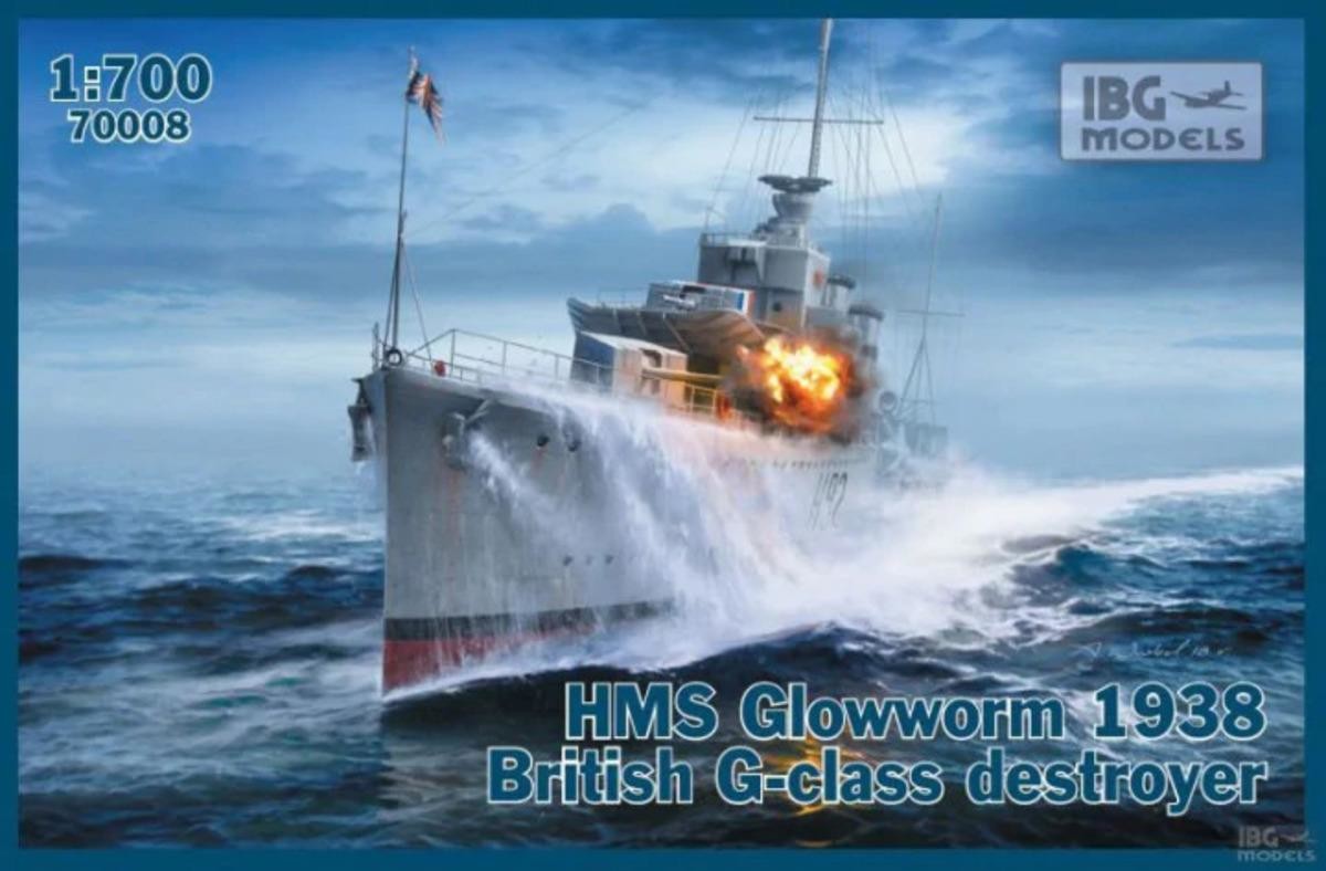 Фото - Збірна модель Brytyjski niszczyciel klasy G HMS Glowworm 1938 70008