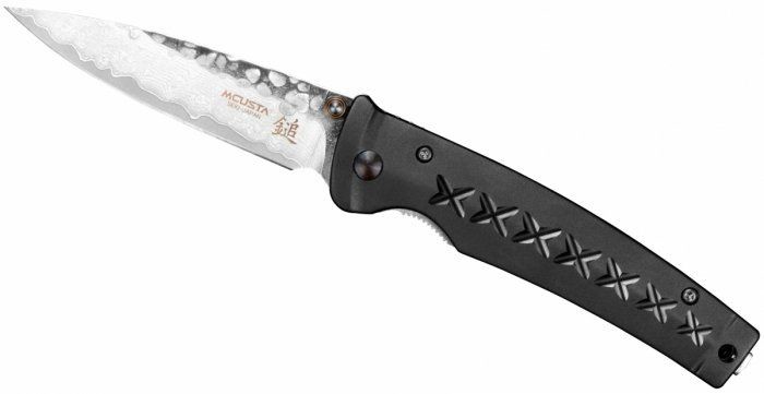 Mcusta zanmai Nóż składany Fusion Czarny Damascus MC-0161D