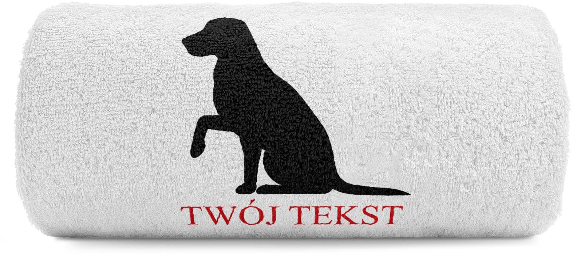 pat15.net Mały ręcznik z haftem pies Labrador 100x50 796