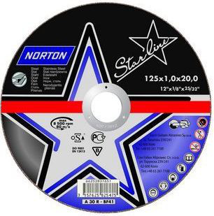 NORTON Tarcza ścierna do metalu Starline A30P 125 x 3 mm 66252837276
