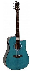 Dimavery STW-90 Gitara akustyczna Dreadnought / Western z Pickup - chrystal blue 26245083