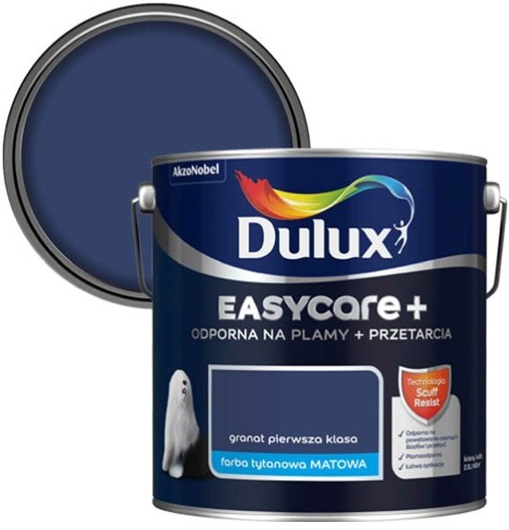 Dulux Farba EasyCare+ granat pierwsza klasa 2,5 l 5511514