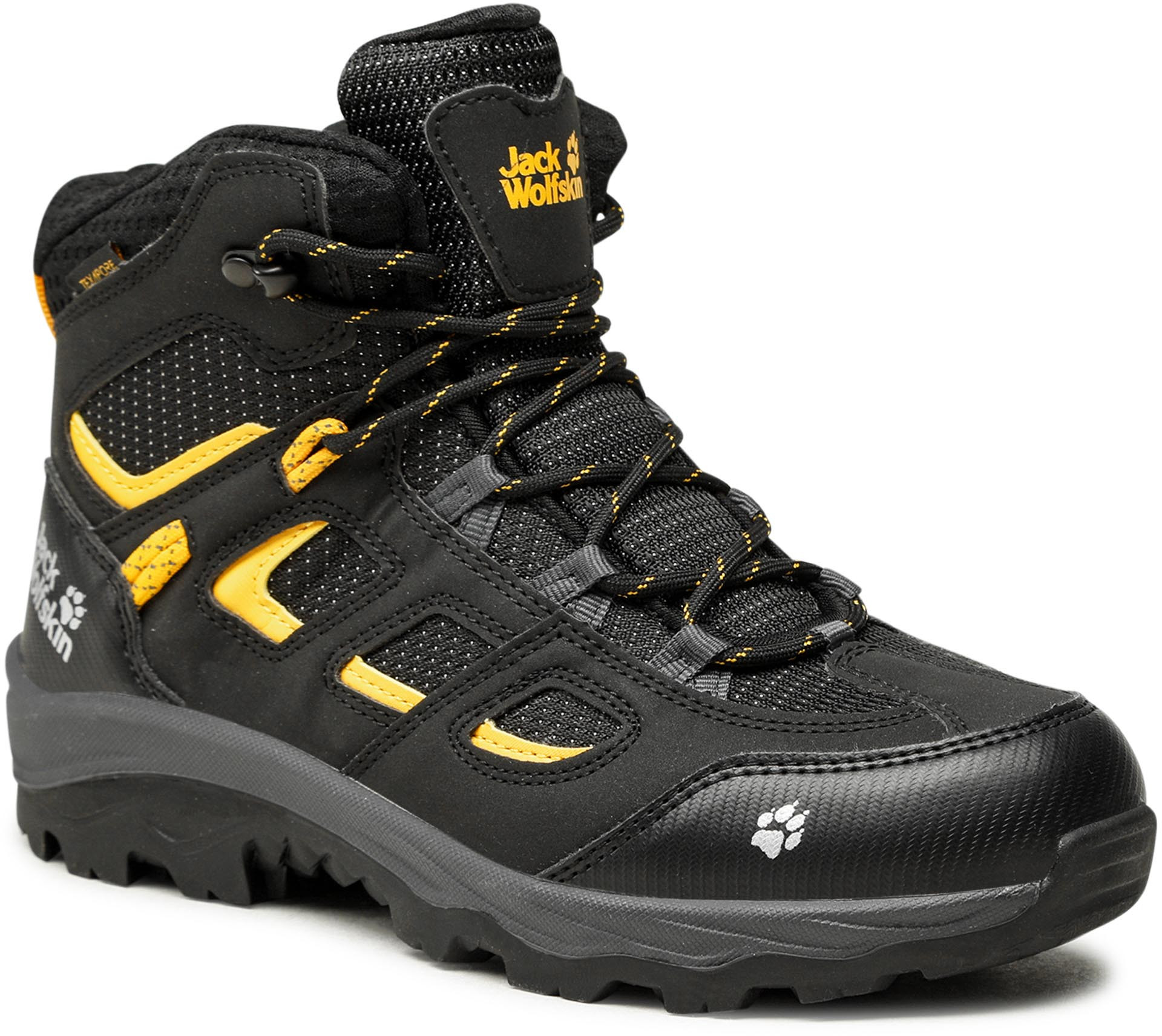 Trekkingi JACK WOLFSKIN - Vojo Texapore Mid K 4042181 Black/Burly Yellow