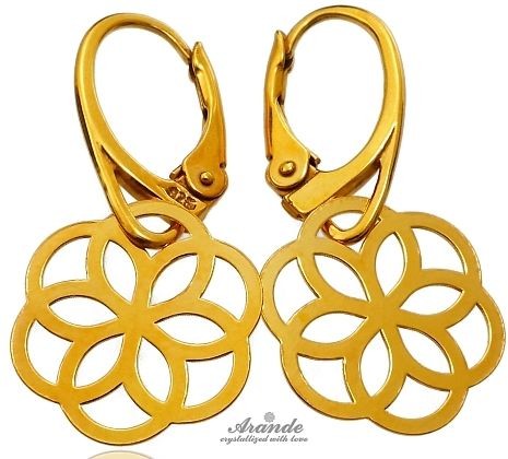 Arande SENSATION PIĘKNE KOLCZYKI GWIAZD ROSE ZŁOTE SREBRO 4245456856