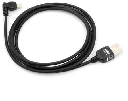 System-S Kabel  2 m metrów Mini USB kabel do transmisji danych kabel do ładowania z wtykiem kątowy 90 ° Wtyk kątowy 90 stopni po prawej stronie