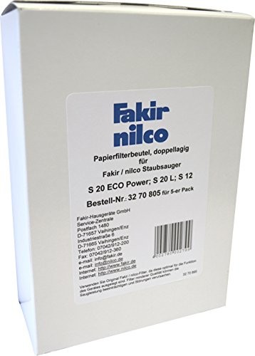 Fakir Professional S 20L 3270805 filtry do odkurzacza papieru opakowanie 5 szt. 3270805